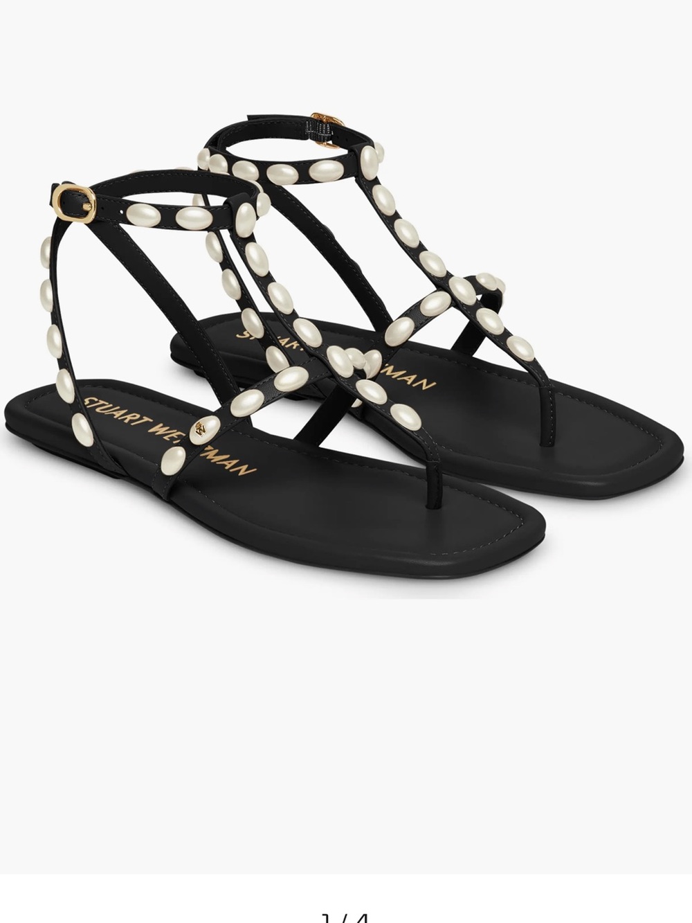 Stuart Weitzman pearlita flat sandals